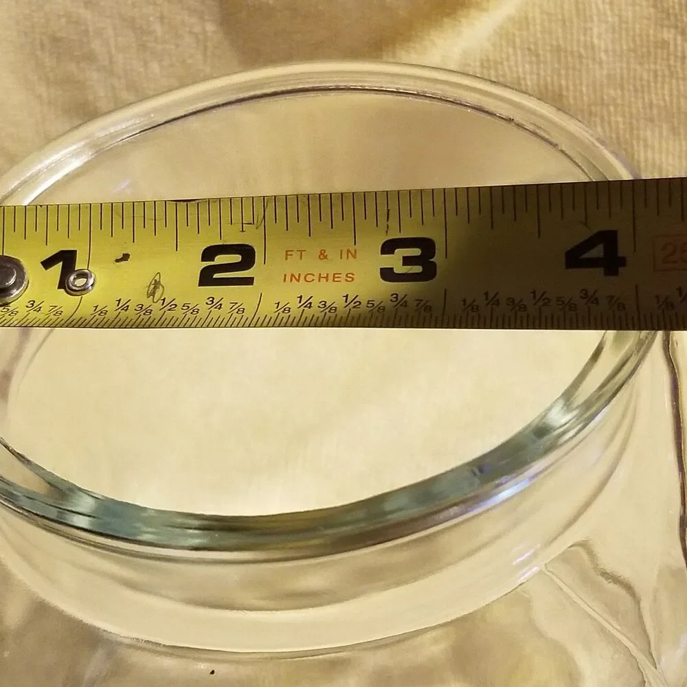 Vintage square Glass jar with decorative glass lid
